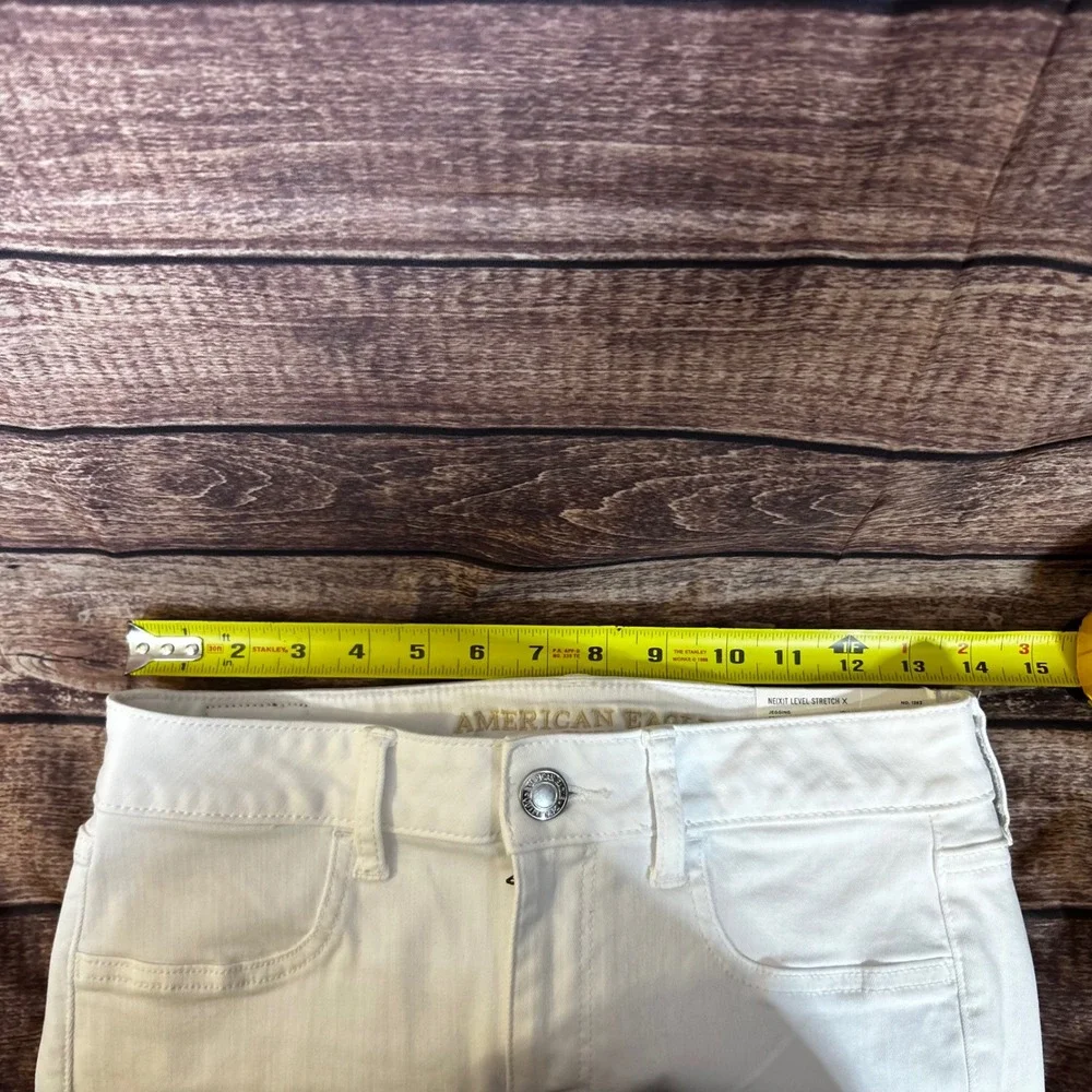 American Eagle Ne(x)t Level Stretch X White Low Rise Jeggings Skinny Jeans 6 Reg - Picture 8 of 9